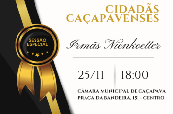 Irmãs Nienkoetter serão homenageadas na Câmara