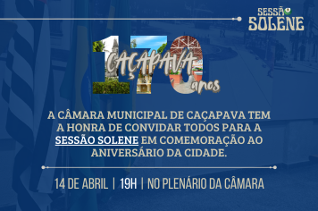 Câmara celebra aniversário de Caçapava com Sessão Solene