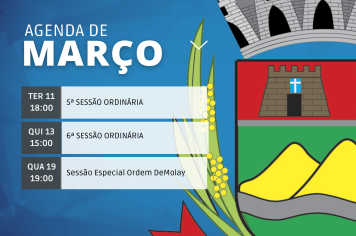 Confira a agenda de março