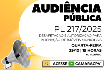 Câmara de Caçapava realiza audiência pública sobre PL 217/2025
