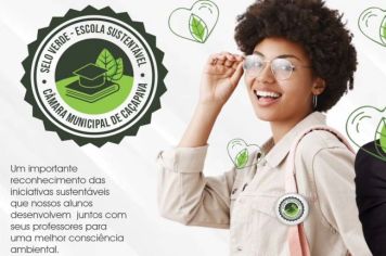  Câmara irá promover nova edição da Entrega do Selo Verde Escola Sustentável