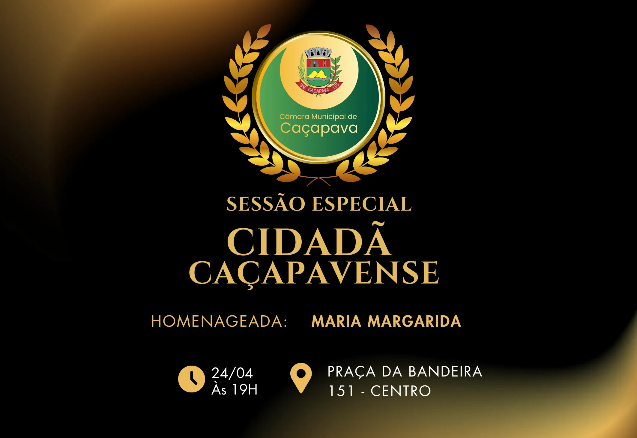 Câmara realiza Sessão Especial para entrega do Título de Cidadã Caçapavense à Maria Margarida Ferreira