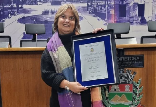 Maria de Fátima Silveira Machado é cidadã caçapavense